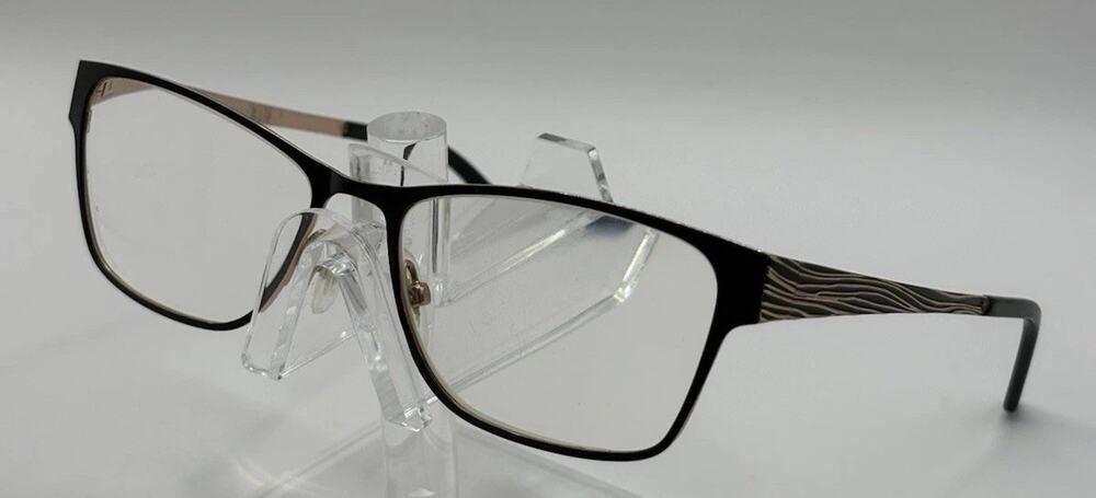 Karen Kane Guava Black 53-16-135 Eyeglass Frames Gold Temple Women